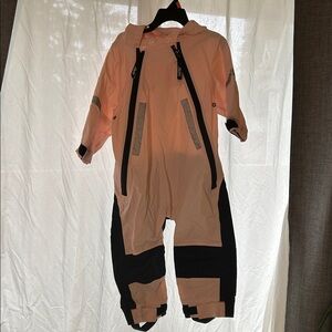 Pink and Black Two-Tone Waterproof Jumpsuit